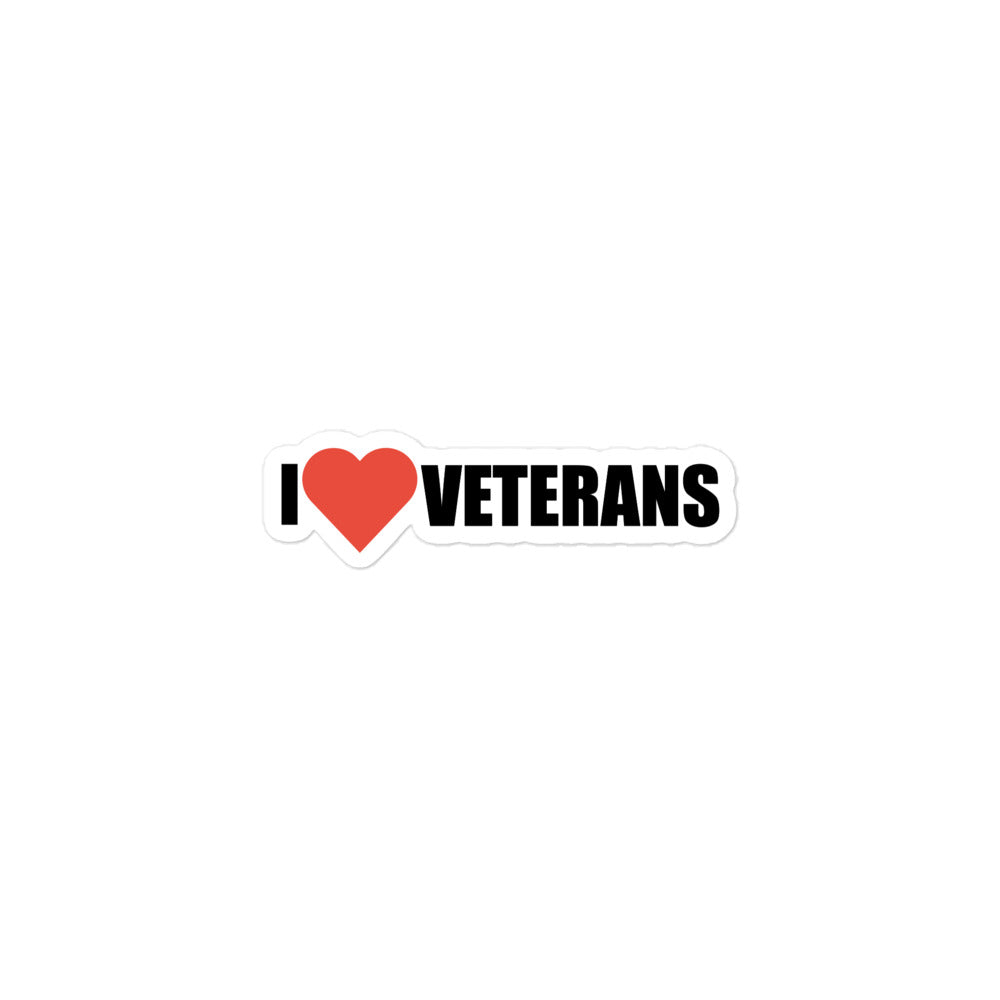 I Heart Veterans Sticker