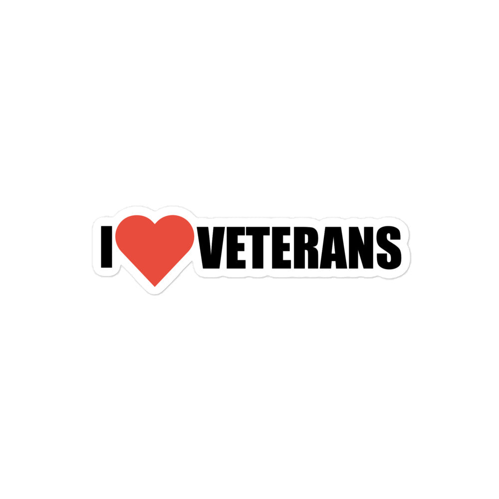 I Heart Veterans Sticker