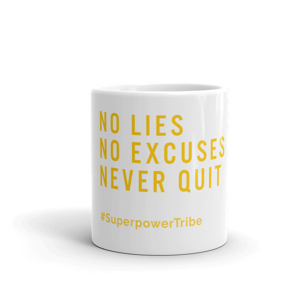 3 Rules White glossy mug