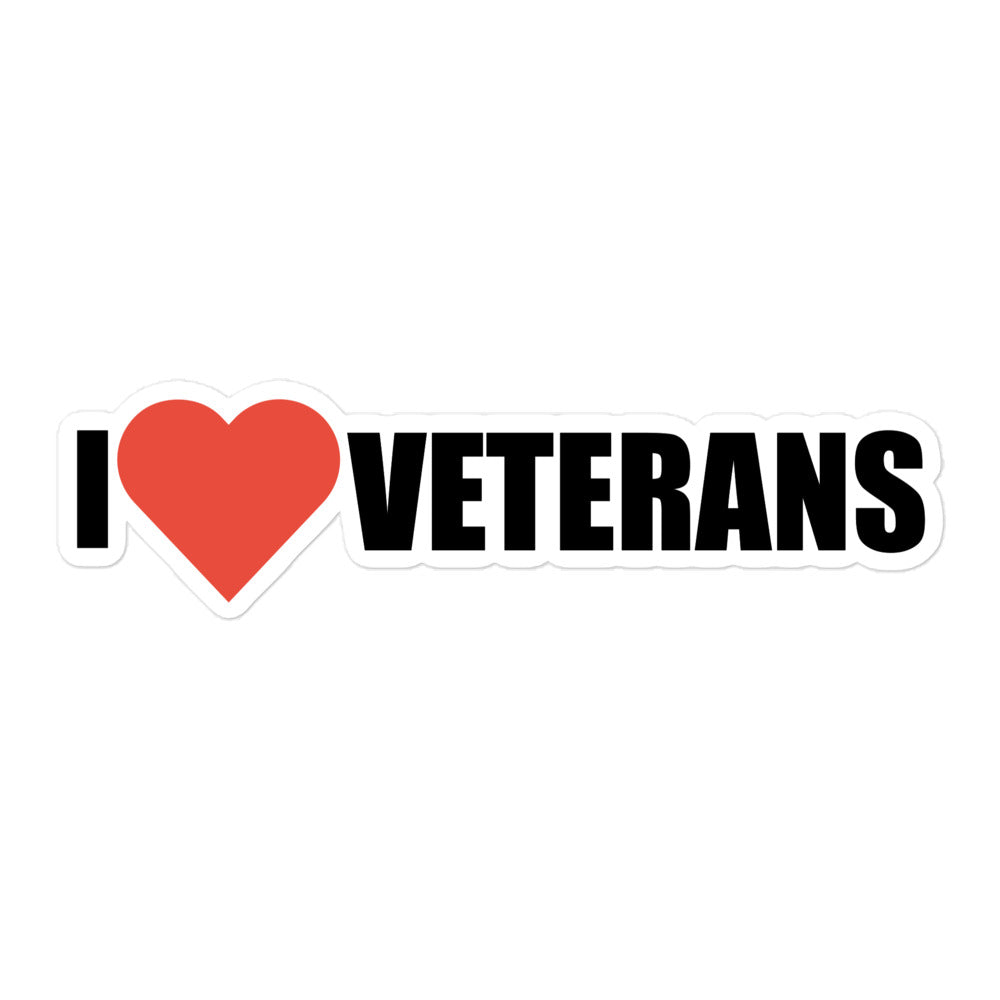 I Heart Veterans Sticker