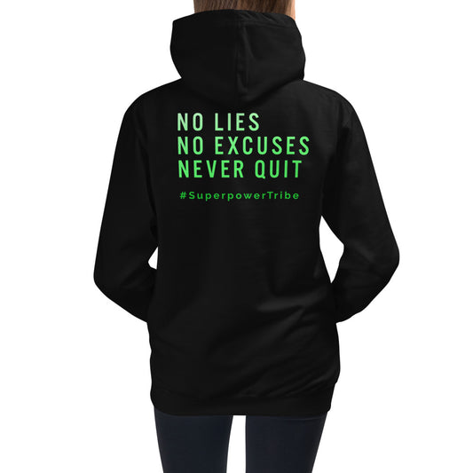 Teen Superpower Tribe 3 Rules Hoodie - Black